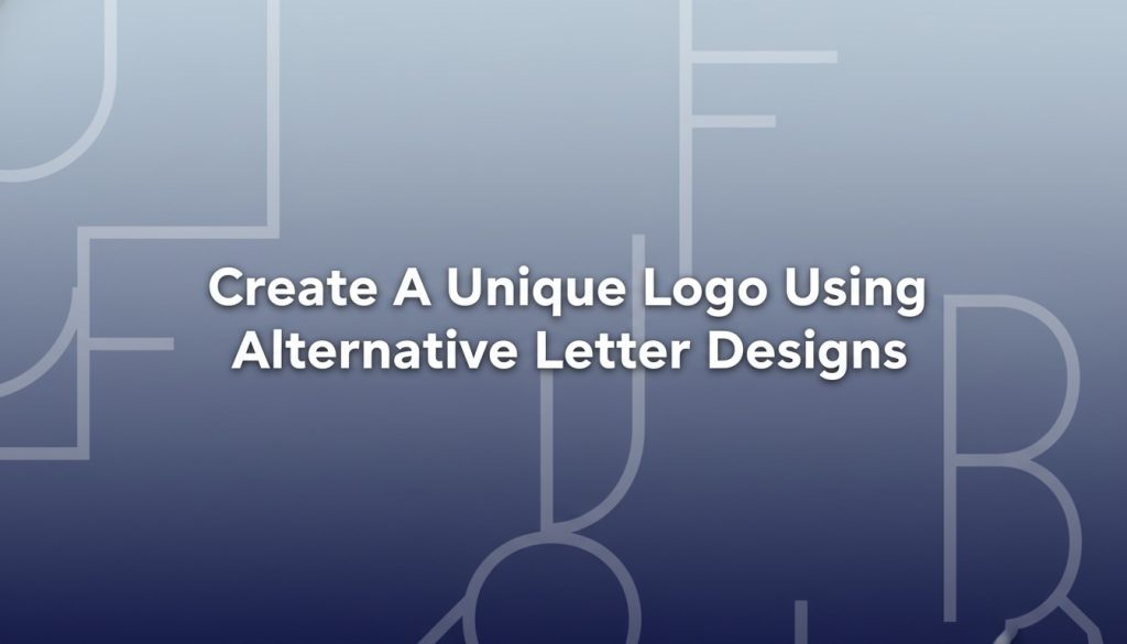Create A Unique Logo Using Alternative Letter Designs
