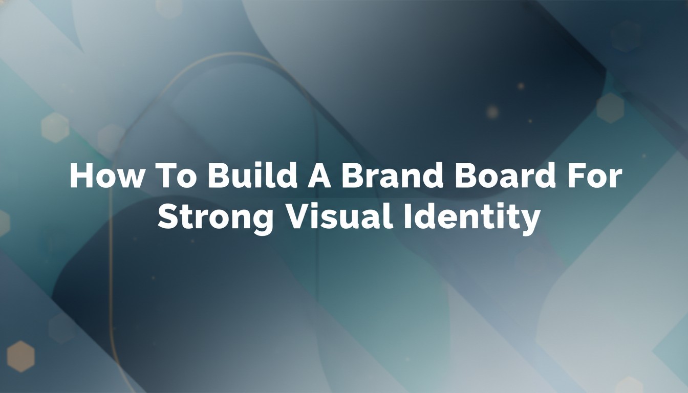 How To Build A Brand Board For Strong Visual Identity