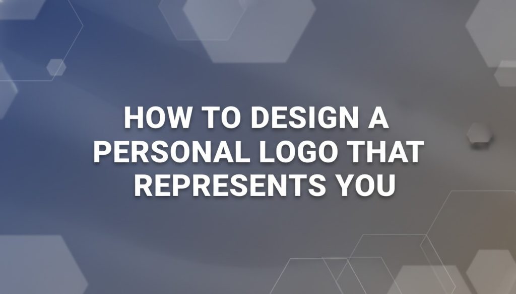 How To Design A Personal Logo That Represents You