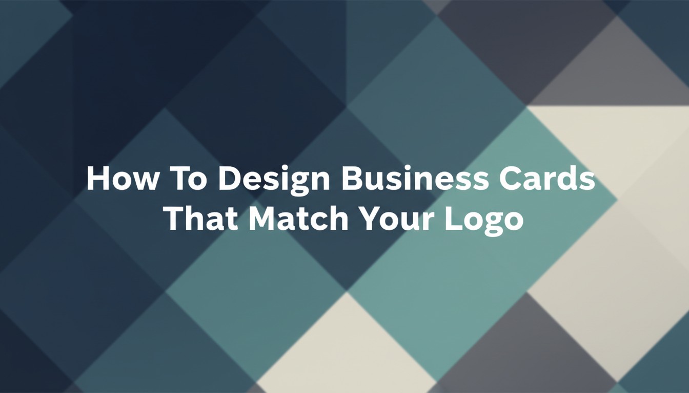 How To Design Business Cards That Match Your Logo