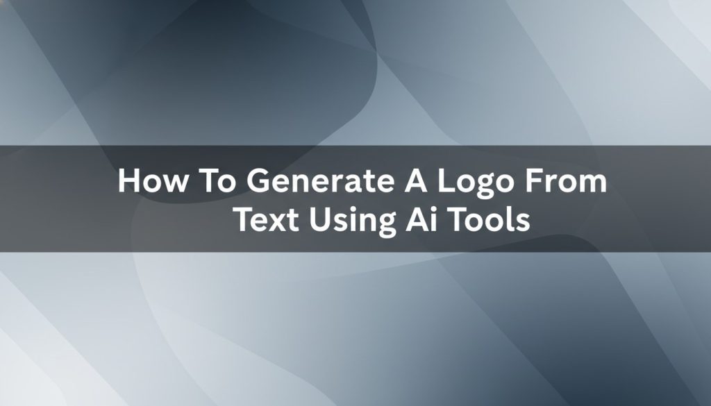 How To Generate A Logo From Text Using Ai Tools